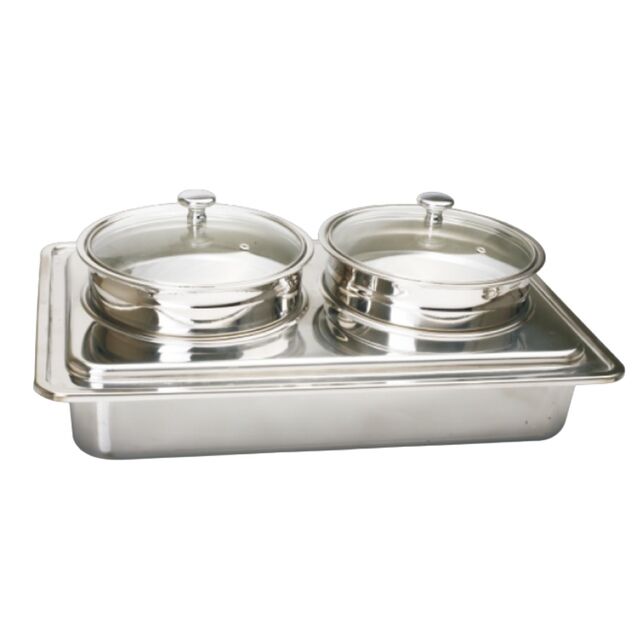 Guzzini Induction Chafing Dish Oblong Soup Station - 2 Tureens