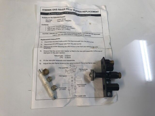Blue Seal Gas Fryer Pilot Burner Kit
