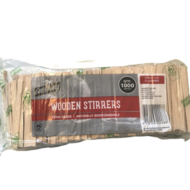 Disposable Wooden Drink Stirrers 1000pc