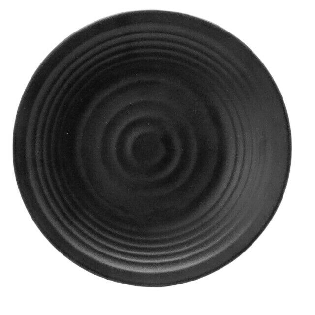 JAB Matte Black Organic Round Melamine Plate