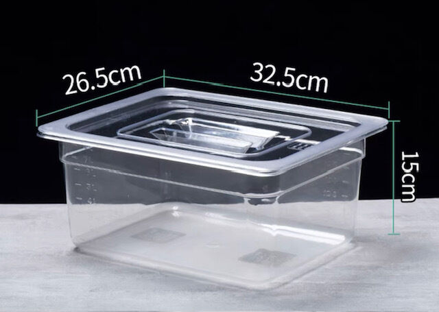 Clear 1/2 Gastronorm Container with Lid 150mm deep