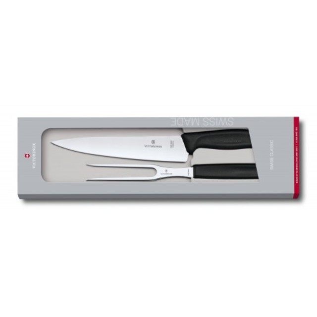 Victorinox Carving Knife Set  - 2 piece Black Handle 