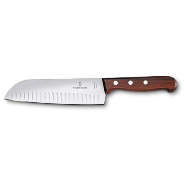  Victorinox Santoku Knife -17cm Fluted Wood Handle