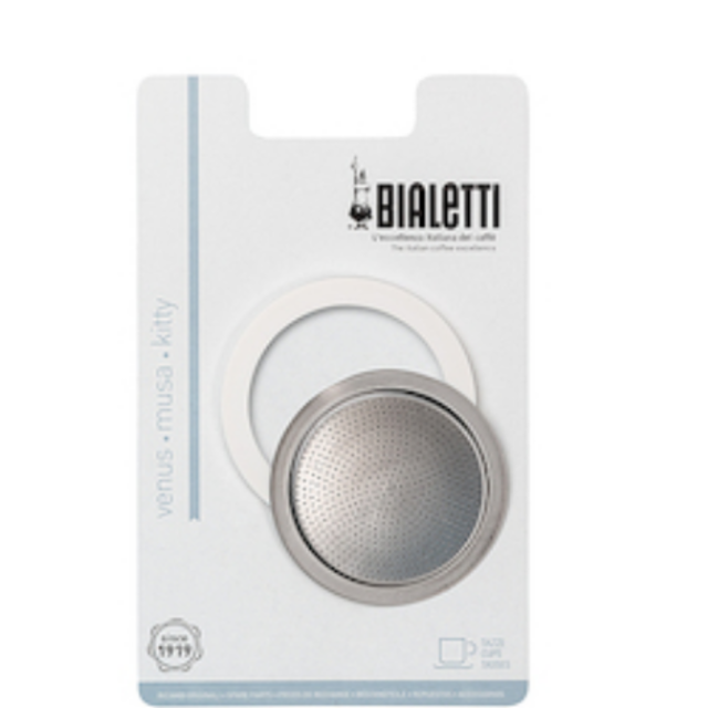 BIALETTI SEAL AND FILTER PACK STAINLESS STEEL 6 CUP
