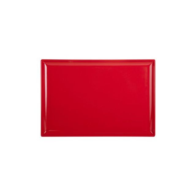 Ryner Melamine Rectangular Platter Framed Edge Red 350 x 240mm