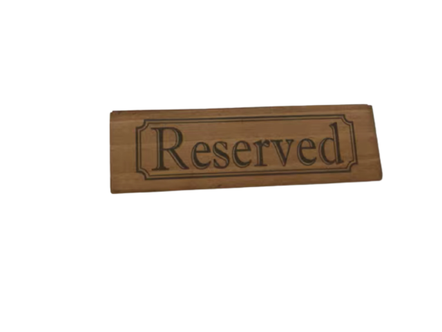 NZ Pine Wood Menu Holder & Reserved Sign